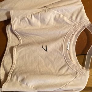 Gymshark cropped sweater Size Large In Cream color